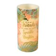 thumbnail image 1 of Motif Floral avec Texte Led- Amis Bougie, 1 of 1