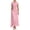 Pink, variant on Women's French Retro Polka Dot Maxi Dress, Waist Cinched A-Line Short Sleeve Casual Summer Polyester Long Gown for Daily & Date Wear, 1PC, XS-L