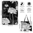 thumbnail image 2 of Black And White Ink Flower Outdoor Picnic Blanket, Foldable Waterproof Beach Mat, Portable Beach Blanket for Beach Camping, Hiking, Family Concerts, 2 of 8