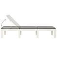 thumbnail image 5 of vidaXL Chaise Longue avec Coussin Plastique Blanc, 5 of 5