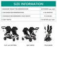 thumbnail image 6 of Dream On Me Track Tandem Double Umbrella Stroller with Canopy, Black, 6 of 6