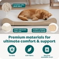 thumbnail image 6 of FurHaven Orthopedic Dog Bed for Large Dogs, Luxe Lounger Contour Mattress with Solid Orthopedic Foam Slab for Joint Support, Removable Washable Cover, Jumbo XL, Plush Suede, Cream, 6 of 10