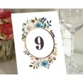 thumbnail image 1 of Darling Souvenir Double Sided Print Wedding Reception Floral Table Numbers Elegant Table Top Place Cards-4" x 6" (1 to 50), 1 of 4