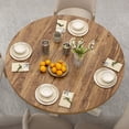 thumbnail image 2 of ChVans 47" Round Dining Table for 4 People, Rustic Farmhouse Wooden Round Table for Kitchen Living Roon Dinning Room, 2 of 7