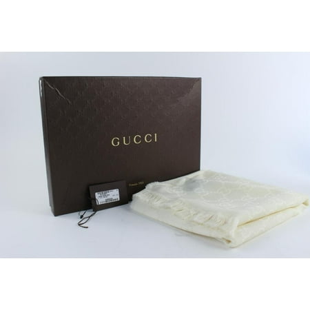 Gucci Gg Jacquard Pattern Knitted Scarf 15gz0810 Gucci Gg Jacquard Pattern Knitted Scarf 15gz0810
