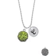 thumbnail image 2 of Delight Jewelry Resin Buddha in Frame Silvertone Script Initial Disc - C - Charm Necklace, 20"+3", 2 of 4