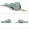 thumbnail image 5 of Vjnyvs Leather Coin Purse Mini Zipper Change Purse Keychain Cute Whale Key Ring Coin Holder Wallet For Headset Lipstick Jewelry, 5 of 7