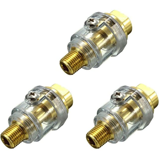 Mini engrasador de 3 piezas, accesorios neumáticos, engrasador neumático, engrasador en línea, lubricador de máquina neumática, para herramienta neumática 1/4 in NPT Mini para engrasador en línea Kuyhfg Bienvenido a Kuyhfg