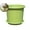 Green, variant on Plastic Flower Pot with Drainage Tray, Plastic Flower Pots, Large Planter, Flower Pots + Saucer, Planters for Indoor & Outdoor Plants with Drainage Holes