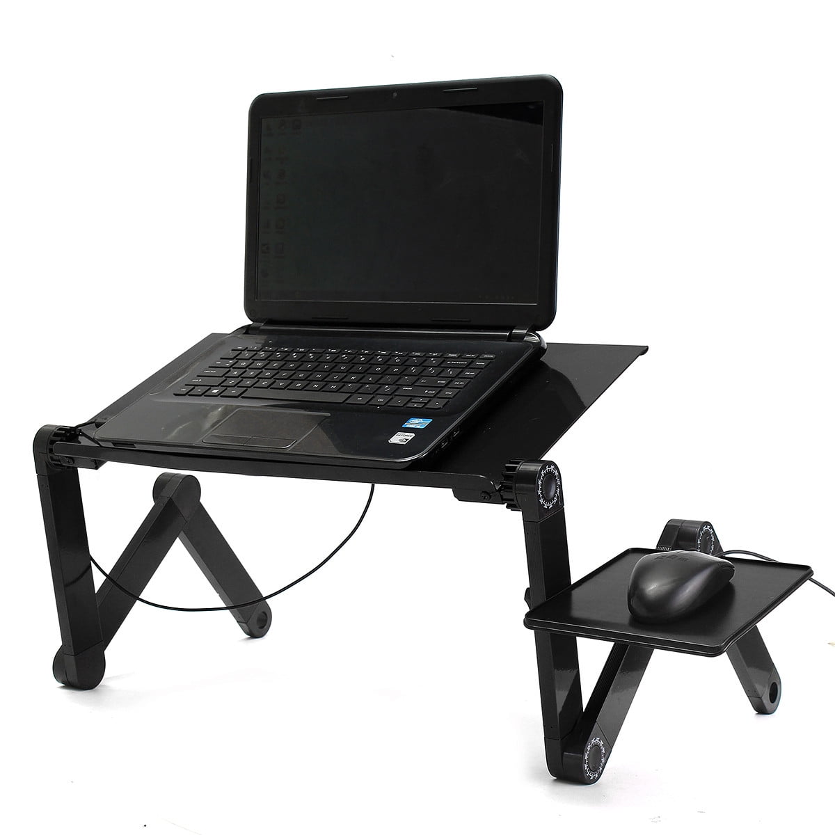 Mobile Laptop Computer Desk Cart,Portable and Adjustable Laptop Computer Table/Stand with Ventilation Holes and Mouse Pad in Bed/Couch/Sofa/Office/Carpet/Meadow 
