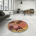 thumbnail image 4 of Ahgly Company Machine Washable Indoor Rectangle Transitional Bronze Brown Area Rugs, 7' x 9', 4 of 7