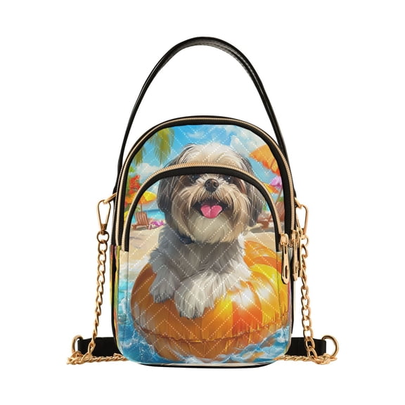 Cross Body Fashion Shoulder Waist Purse Bags Sunny Beach Pup Pocket Handbags