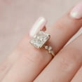 thumbnail image 6 of JEWELRYTREASURE Emerald Cut Moissanite Bridal Wedding Ring CZ Diamond Alternative Fine Jewelry Promise Gift Ring For Her, 6 of 8
