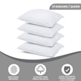 thumbnail image 2 of Juego de 4 unidades Pillows Utopia Bedding Standard/Queen Size (color blanco), 2 of 9