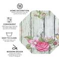 thumbnail image 3 of Naloa Vintage Wood with Floral Leather Coasters for Drinks, Durable Drink Coasters 4 Set for Tabletop Protection, Luxurious Home Décor and Housewarming Gift ( {designName})Octagon, 3 of 6