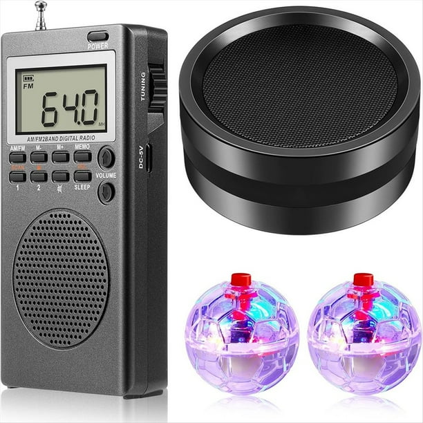 Kit de 4 Dispositivos con 2 Bolas LED para Gatos y 1 Dispositivo Paranormal de Radio para el Hogar, la Oficina y el Exterior.