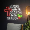 thumbnail image 3 of Handmadetneonsign Jesus Is The Reason For The Season Cross Neon Sign, Christmas Led Sign, 3 of 5