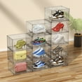 thumbnail image 4 of Vcansay 12 Packs Acrylic Shoe Boxes, Clear Plastic Stackable Acrylic Sneaker Boxes, Display Case for Sneaker Fits Up to US Size 15, 4 of 7