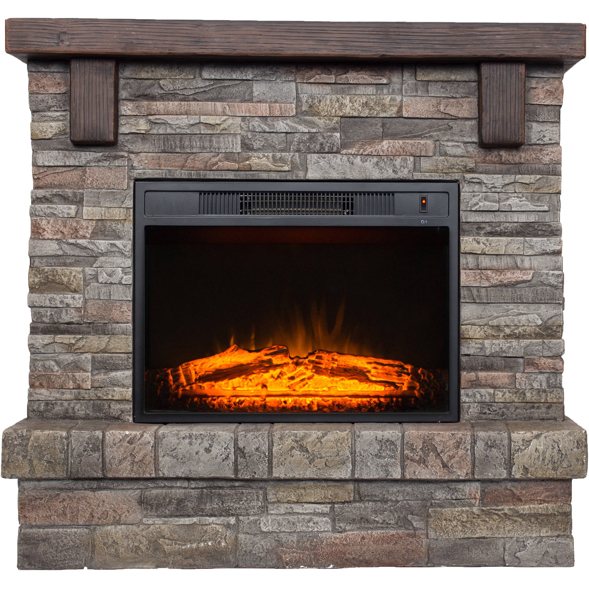 Buy Decor-Flame Electric Fireplace with 41" Mantle at Walmart.com