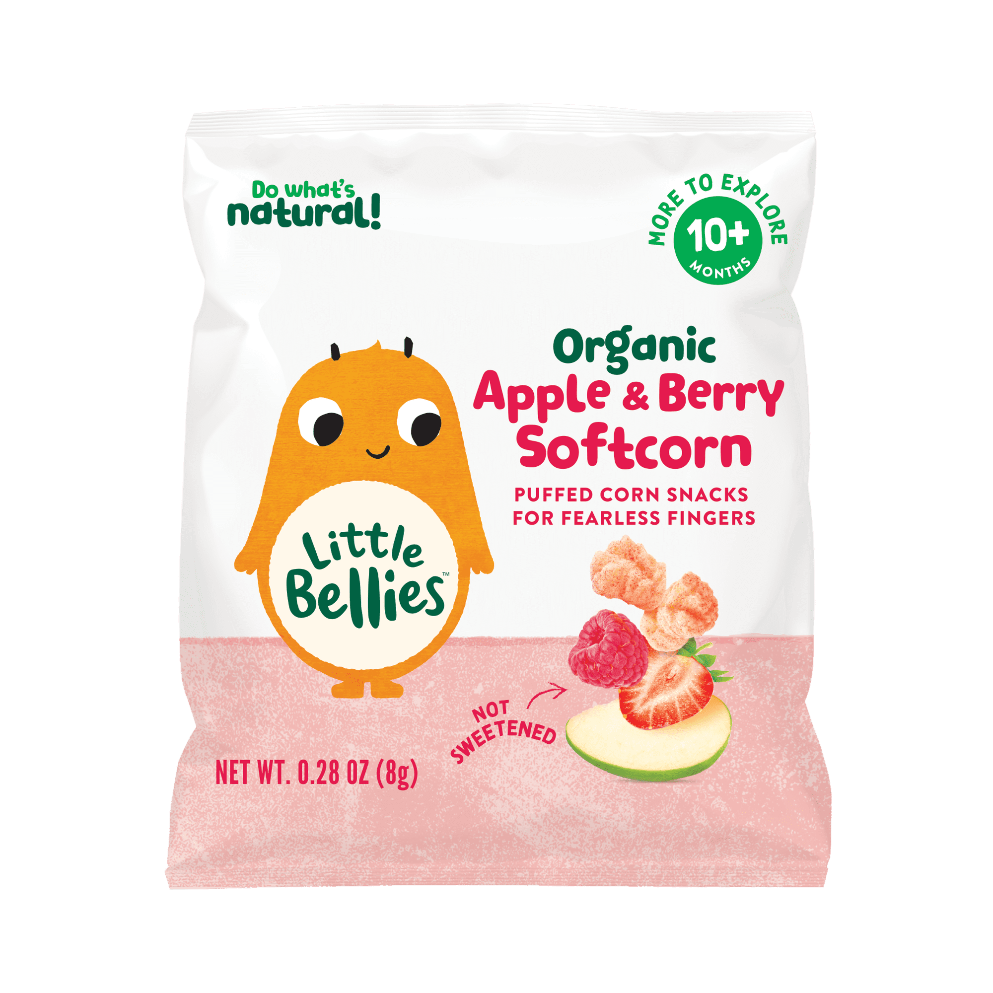 Little Bellies Baby Bellies Organic Apple & Berry Softcorn Snack, 0.28 oz Bag