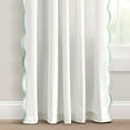 thumbnail image 4 of Lush Decor Panel Set - Coastal Chic Scallop Edge Window Curtain Panels, Blue/White, 52X84, 4 of 10