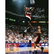 Clyde Drexler Portland Trail Blazers Autographed 8" x 10" Two Hand Dunking Photograph - Fanatics Authentic Certified