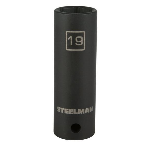 STEELMAN 19mm 1/2-Inch Drive Thin Wall Deep Impact Socket, 60007