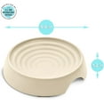 thumbnail image 3 of CatGuru Cat Bowls, Whisker Stress Free Cat Food Bowl, Reliefs Whisker Fatigue, Wide Cat Bowl, Non Slip Cat Food Bowls, Shallow Cat Dish, Cat Feeding & Watering Supplies (Set of 2, Sand), 3 of 7