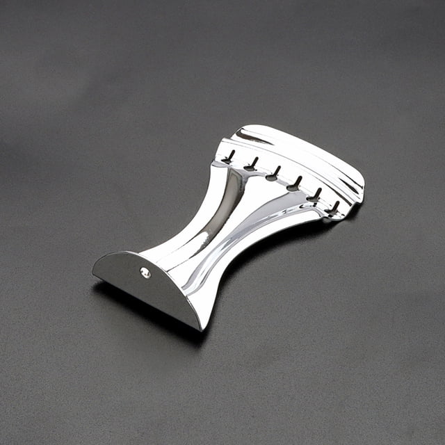 FOMIYES Tailpiece Puente Metálico Plateado Para Guitarra Acústica Con Resistencia A Grietas Y Uso Prolongado