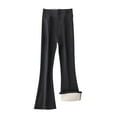 thumbnail image 7 of Efsteb Children's Kids Girls High Waisted Bell-bottomed Pants Fashion Solid Color Slim Flare Pants (Black,7 Years), 7 of 7