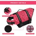 thumbnail image 4 of Gilet de Sauvetage pour Chien, Gilet de Sauvetage Réfléchissant et Réglable avec une Flottabilité Améliorée et une Poignée de Sauvetage pour la Natation (Os Rose, XL), 4 of 6