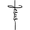 Black, variant on Jesus Cross - Metal Wall Art