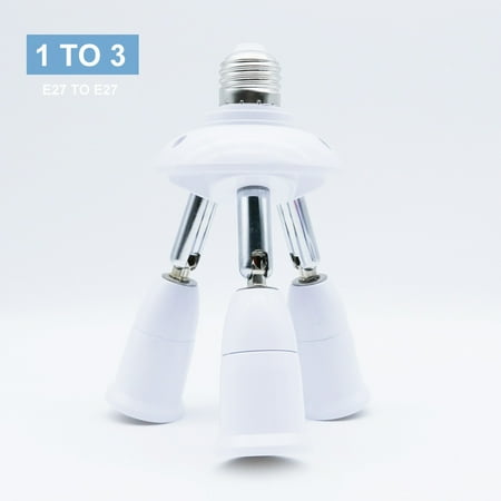 

XUQIANG E27 Splitter 3 Heads Adjustable E27 To E27 Base LED Bulb Adapter Converter Lamp Holder Socket Splitter Lamp Base