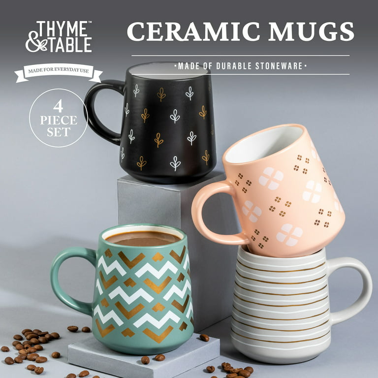 Single Serve Coffee Maker and Thyme & Table Coffee Mugs Bundle