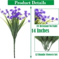 thumbnail image 2 of Artificial Fake Flowers, 12 Bundles Outdoor UV Resistant Greenery Shrubs Plants Indoor Outside Hanging Planter Home Garden Décor (Yellow), 2 of 5