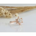 thumbnail image 4 of HeartsAndYou 1.2ct Round Cut Moissanite Engagement Ring for Women Solitaire Snowflake 18k Rose Gold Over Silver, 4 of 9