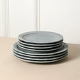 thumbnail image 3 of Stone Lain Oasis 4-Piece Dinner Plate Set Stoneware, Grey Blue, 3 of 6