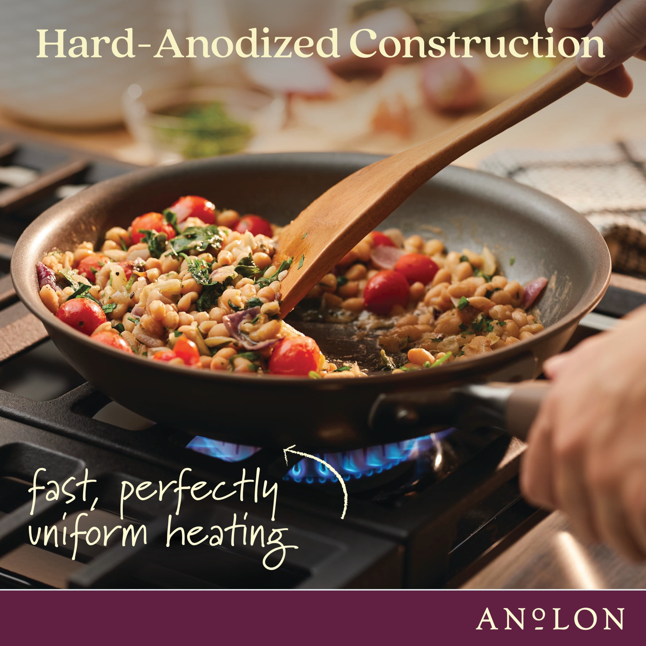 Anolon Hard Anodized Nonstick Mini Skillet/Frying/Egg Pan, Stainless Steel  Handl