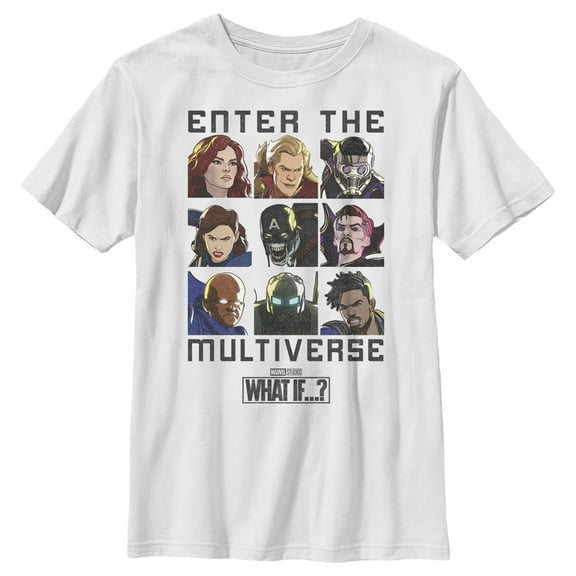 Boy's Marvel What if…? Enter the Multiverse Graphic Tee White X Small