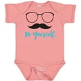 thumbnail image 3 of Inktastic Be Yourself, Glasses, Mustache - Black Blue Boys or Girls Baby Bodysuit, 3 of 5