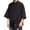 Black, variant on Men's Cotton Short Sleeve Knot Button Down Kimono Shirt Mandarin Collar Loose Fit Hippie Casual Ethnic Boho Tops for Summer Daily Wear