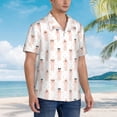 thumbnail image 5 of Balery Poodle Dog Print Men's Hawaiian Shirts Short Sleeve Beach Shirt Relaxed Fit Vacation Button Down Shirts-Medium, 5 of 9
