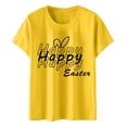 thumbnail image 5 of SZXZYGS T-Shirts à Manches Longues pour Femmes, Coupe Ample, Coton, Confortable, Imprimé de Pâques, Col Rond, Manches Courtes, Tunique, Été 2024, 5 of 5