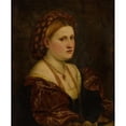 thumbnail image 2 of Paris Bordone 20x24 Gold Ornate Framed and Double Matted Museum Art Print Titled - Portrait of a Woman, 2 of 4
