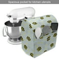 thumbnail image 2 of Queen Bee Stand Mixer Cover, Repeating Hand Drawn Flying Bees and Flowers, Kitchen Appliance Organizer Bag Cover with Pockets, 5 Quarts, Pale Blue Yellow, by Ambesonne, 2 of 4