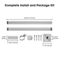 thumbnail image 6 of Yescom 8Ft Shade Sail Pole Post Canopy Awning Deck Patio Backyard with Pole Bracket Clamp Powder Patio Outdoor Silver, 6 of 6