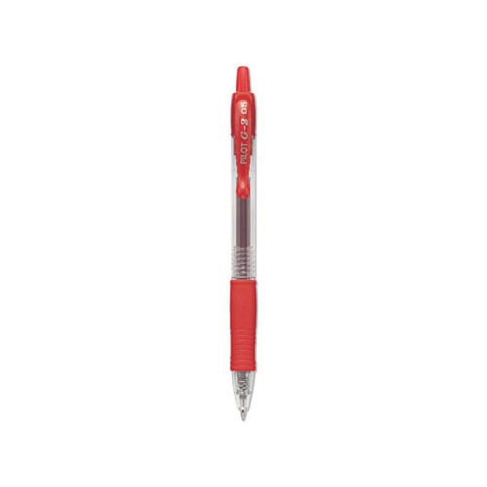 G2 Premium Retractable Gel Pen 0.5mm, Red Ink, Smoke Barrel, Dozen