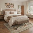 thumbnail image 2 of GENIMO 5'x7' Area Rug for Living Room, Machine Washable Non Slip Low Pile Rug for Bedroom Dining Room, Abstract Animal Print, Soft Beige, 2 of 6
