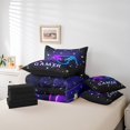 thumbnail image 4 of Erosebridal Video Gamer Bedding Sets Twin Size,Gradient Stars Comforter Sets with Sheets,Gamepad Decor,Reversible,7pcs, 4 of 5