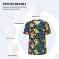thumbnail image 5 of Fotbe Blue Floral Baseball Jersey Shirt for Men and Women, Casual Short Sleeves Button Down T-Shirt-XX-Large, 5 of 9
